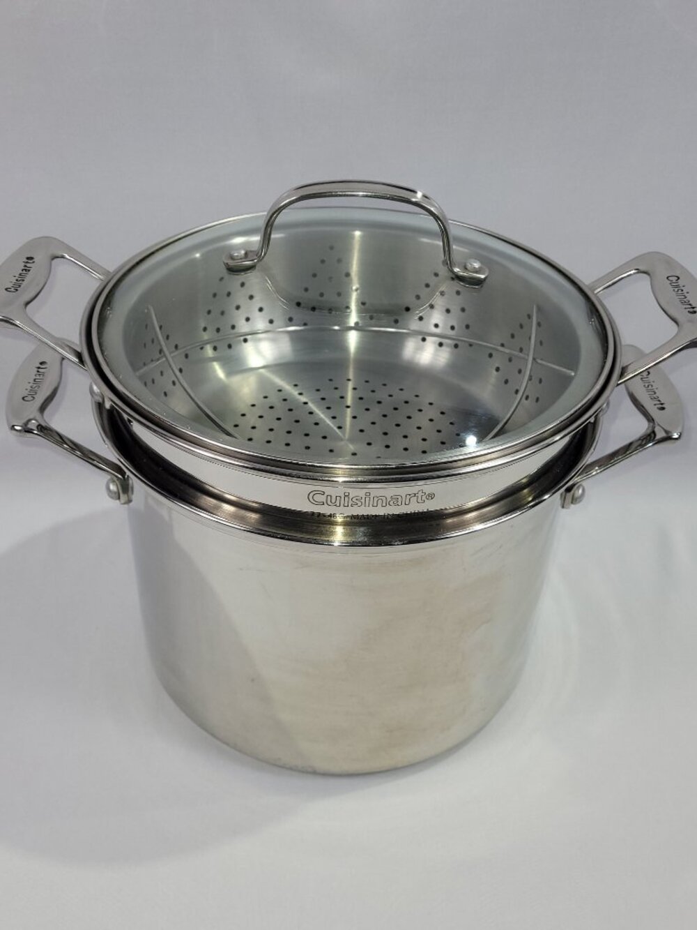 Cuisinart Pasta & Steamer 8 Quart Model 77-48C Stainless Steel Pot Set